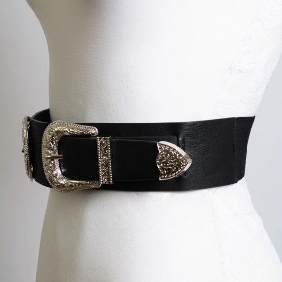 ⚡FLASH SALE⚡Double Trouble-Buckle Belt: Ebony - Picture 2 of 4